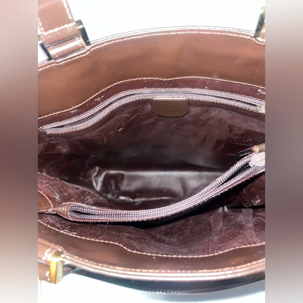 Gucci Tom Ford Leather Chocolate Brown Tote Shoulder Bag - Picture 10 of 15